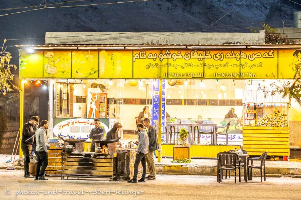 A street restaurant in Khalifan, Kurdistan