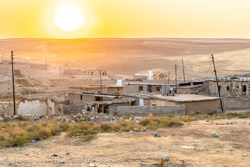 A little village close to Alqosh during sunrise