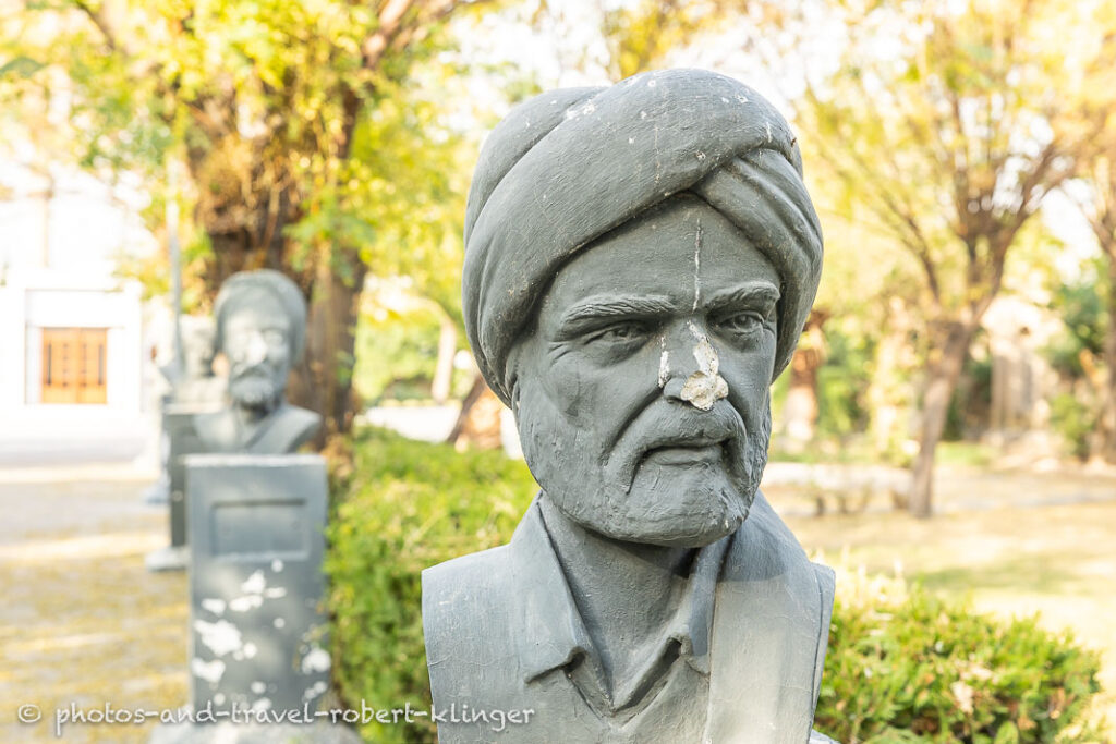 Sculpur in a park in Ebil, Kurdistan