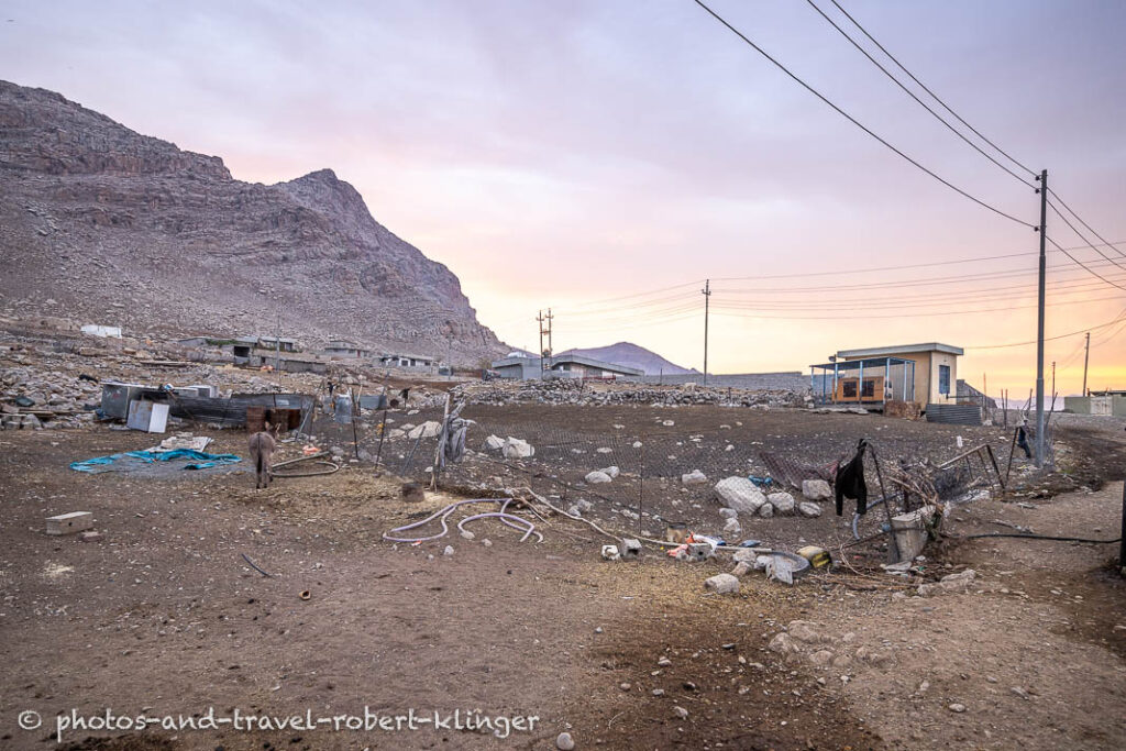 A kurdish village at Dukan Lake