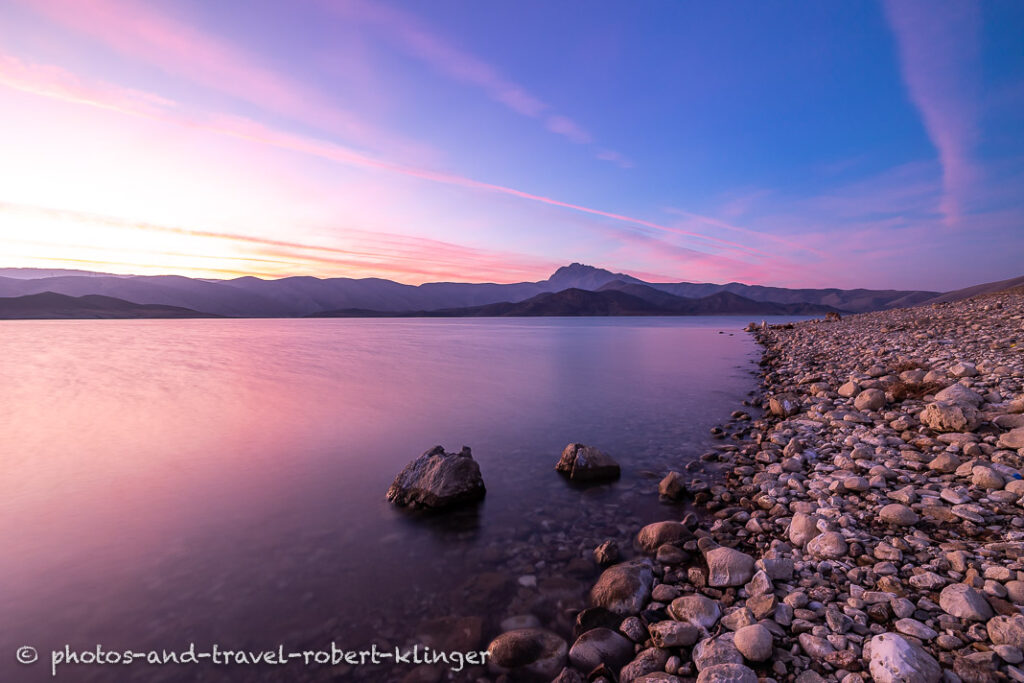 A sunset at Lake Dukan