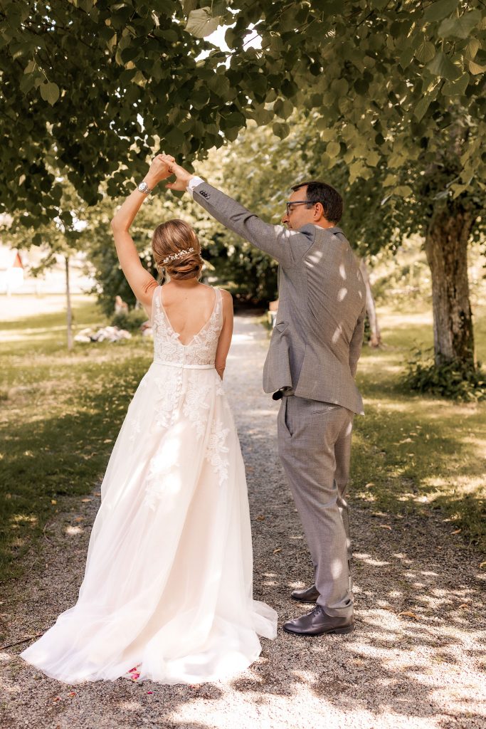 intimate outdoor wedding in beautiful gardens