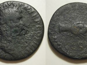 Nerva Æ As -CONCORDIA EXERCITVVM- 97 AD