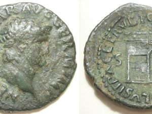 Nero Æ As -PACE P R VBIQ PARTA IANVM CLVSIT S-C- 65 AD