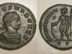 Crispus, AE follis -PRINCIPIA IVVENTVTIS- 317/8 AD - TT -R4