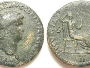 Nero Æ Dupondius -SECVRITAS AVGVSTI, II- 64 AD