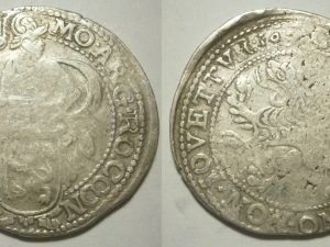 Utrecht ½ Leeuwendaalder 1649 -- RR-- Dubbelslag