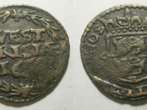 West Friesland Duit 1669 over 165.. - lastig leesbaar