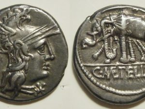 C Caecilius Metellus Caprarius AR Denarius - ROMA / C METELLVS - 125 BC