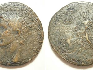 Divus Augustus Æ Dupondius - 22-30 AD -RRR - Under Tiberius