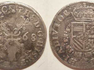 Utrecht ½ Bourgondische Kruisrijksdaalder 1568 -R-