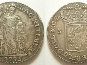 Gelderland 3 Gulden 1795 Bataafse Republiek - R en P-