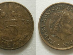 Juliana 5 cent 1955
