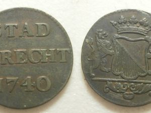 Utrecht Stad Duit 1740 / 39 - mooi exemplaar -