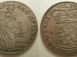 Utrecht ½ Gulden zilver 1786