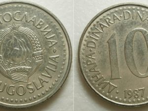 Joegoslavië  10 Dinara 1987