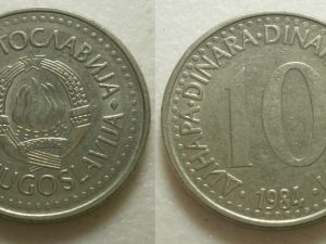 Joegoslavië  10 Dinara 1984