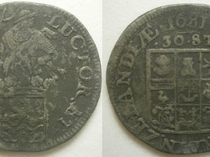 Zeeland Daalder van 30 Stuivers 1681 tin/lood