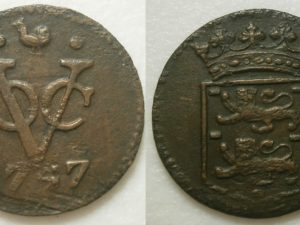 West Friesland VOC Duit 1747 -R- ook nog overslag 4?