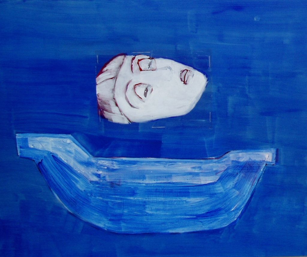 Boat and Head, 2004, 120x100 cm
