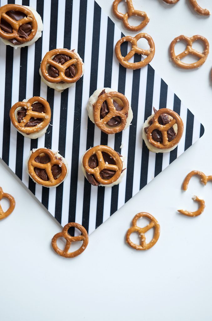 Bananen-Schoko-Brezel-Happen - leckerer und schneller Snack für Kinder