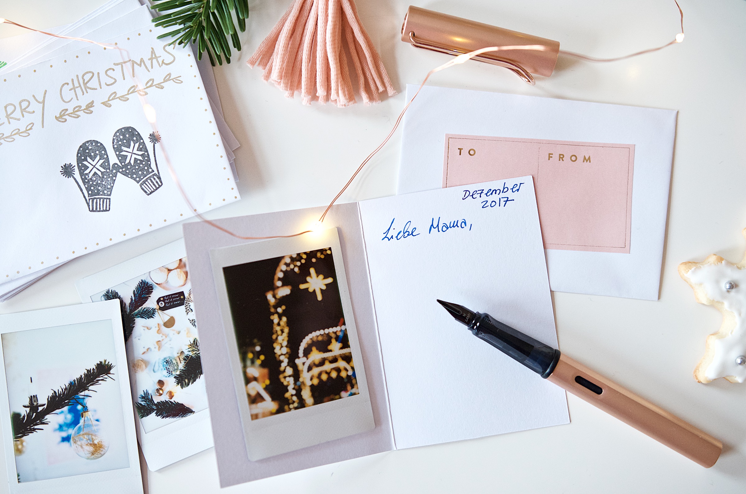 Schnell, schön, individuell DIY Weihnachtskarten mit Instax Foto Drucker