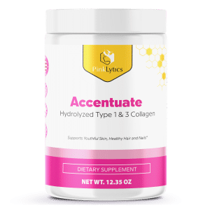 PinkLytics Collagen Peptides are made from grass-fed cows, yielding high sources of proline and glycine. Helps Collagen Peptides to build up in your skin and cartilage, this supports healthy skin, joint conditions and bones. Collagen Peptides are used to support your skin, hair and nails. PinkLytics Collagen 1 and 3 Collagen Peptides supports your skin by reducing wrinkles, dryness and promotes hair and nail growth. Helps with better tissue repair and skin health.