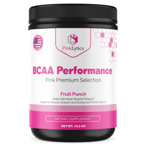 PinkLytics BCAA Performance Fruit Punch utilizes efficacious evidence-based dosages with optimal ratios of amino acids to support exercise performance, muscle growth and recovery. One of the most well known uses of BCAAs is to increment muscle development. BCAA leucine activates a specific pathway in the body that stimulates muscle protein synthesis, which is the process of making muscle. PinkLytics BCAA Performance with fruit punch flavor is synthesized to improve exercise performance, increase muscle protein synthesis, prevent muscle tissue breakdown, support immunity, and muscle recovery.