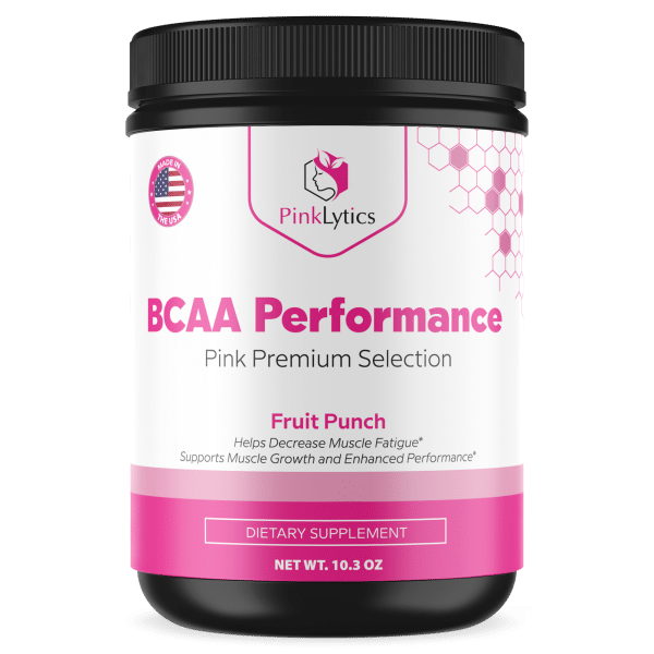 PinkLytics BCAA Performance Fruit Punch utilizes efficacious evidence-based dosages with optimal ratios of amino acids to support exercise performance, muscle growth and recovery. One of the most well known uses of BCAAs is to increment muscle development. BCAA leucine activates a specific pathway in the body that stimulates muscle protein synthesis, which is the process of making muscle. PinkLytics BCAA Performance with fruit punch flavor is synthesized to improve exercise performance, increase muscle protein synthesis, prevent muscle tissue breakdown, support immunity, and muscle recovery.