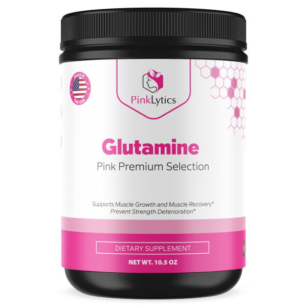 Glutamine is an important amino acid with many functions in the body. It’s a building block of protein and a critical part of the immune system. If the body’s need for glutamine is greater than its ability to produce it, your body may break down protein stores, such as muscle, to release more amino acid. When building muscle it’s therefore vital to maintain your glutamine level, with a glutamine boost to serve as building blocks for protein. Use Glutamine Pink Premium Selection in combination with Pink Whey Protein, for optimized results.