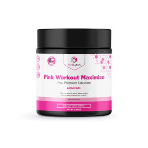 PinkLytics Pink Workout Maximize with lemonade natural flavor, is synthesized to improve exercise performance, increase muscle protein synthesis, prevent muscle tissue breakdown, increase energy, increase cognition, enhance your pump, and take your workouts to the next level.