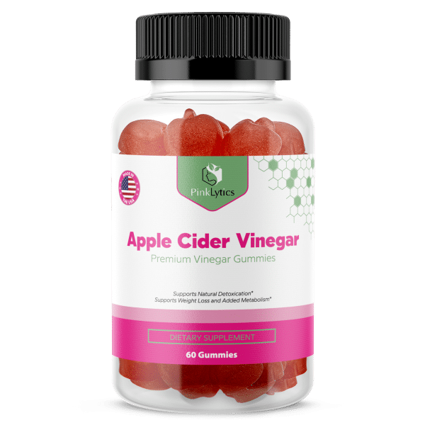 Apple Cider Vinegar - Premium Vinegar Gummies - Supports immune function, helps with healthy cholesterol and regulates blood sugar levels. PinkLytics Premium Nutrition Supplements for Women.