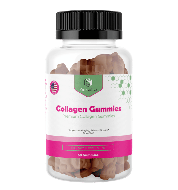 PinkLytics Collagen Gummies - Premium Collagen Gummies - Supports your skin by reducing wrinkles and dryness. Promotes hair and nail growth. Helps with better tissue repair and skin health. PinkLytics Premium Nutrition Supplements for Women.