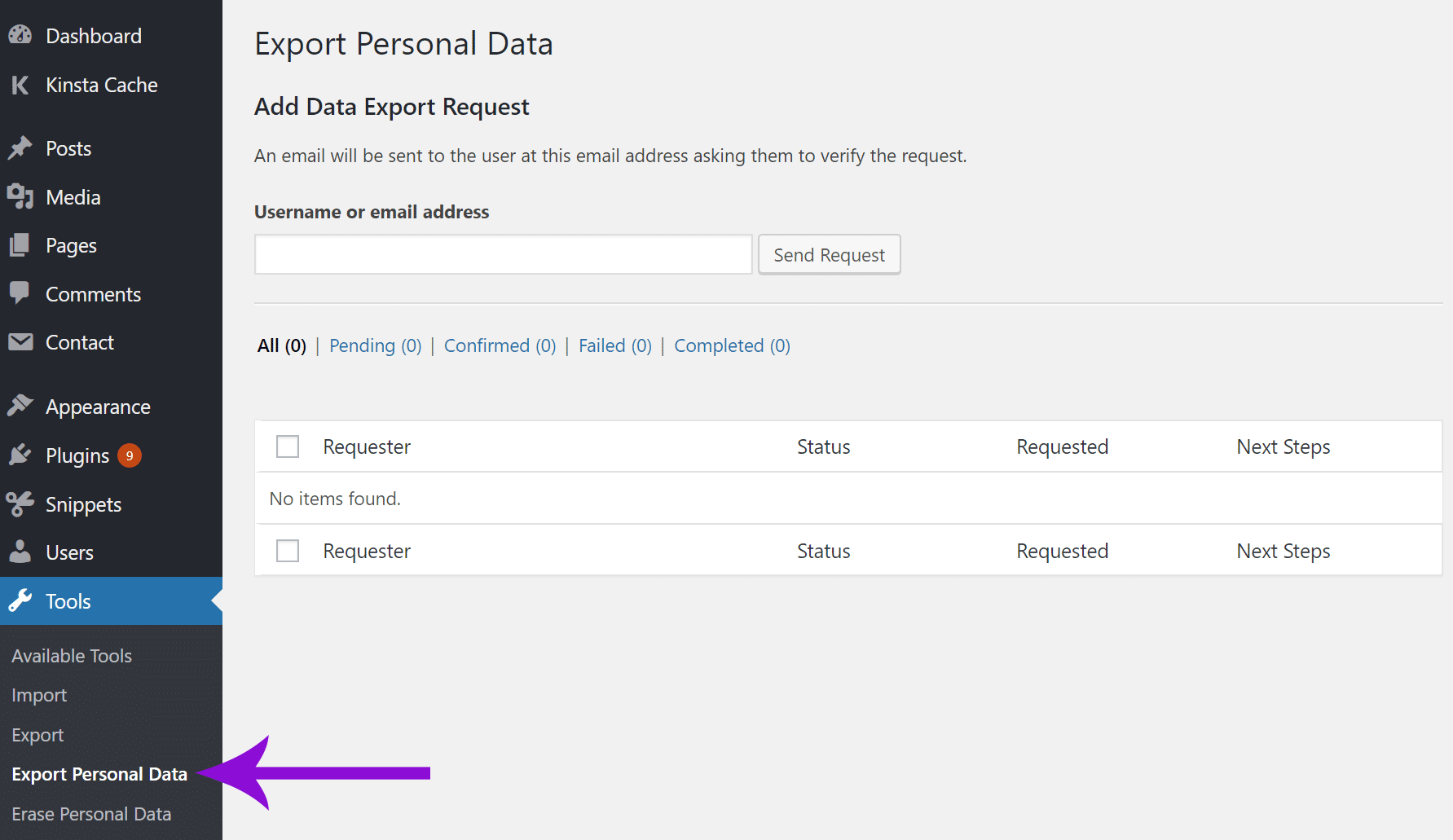 Export Data