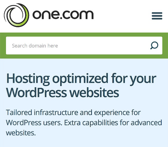 One dot Com WordPress Hosting