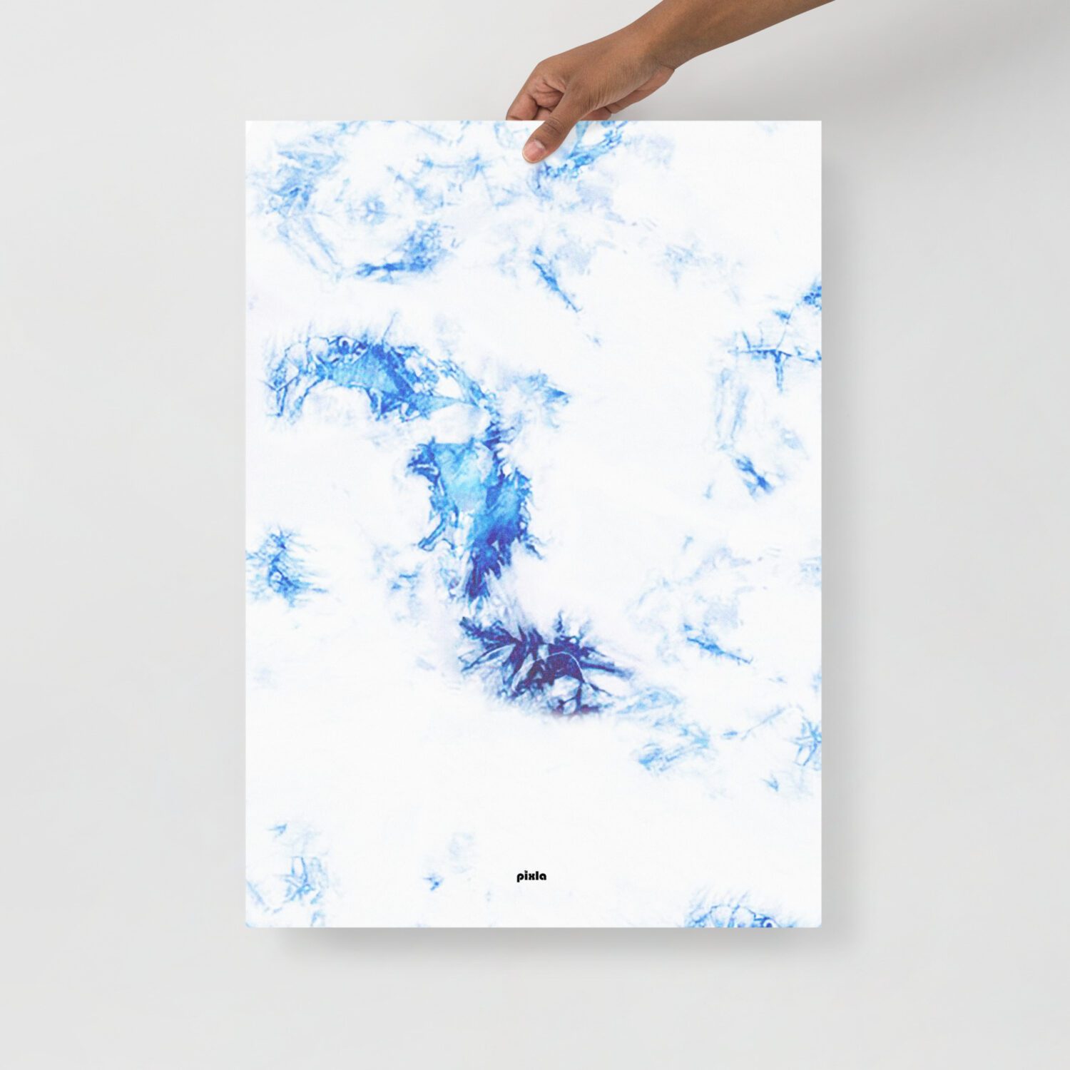 Gorgeous vibrant cobalt blue tie-dye and white design - printed on a luxurious and durable matte photo paper. Makes any room stylish!