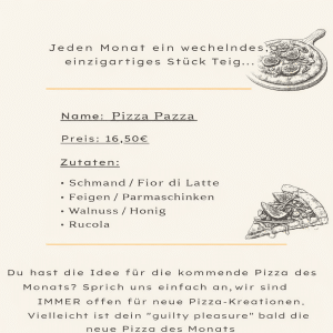 Pizza des Monats