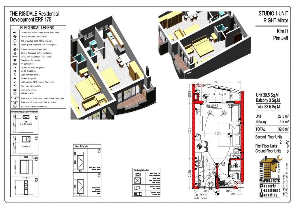 Unit Type and marketing brochure