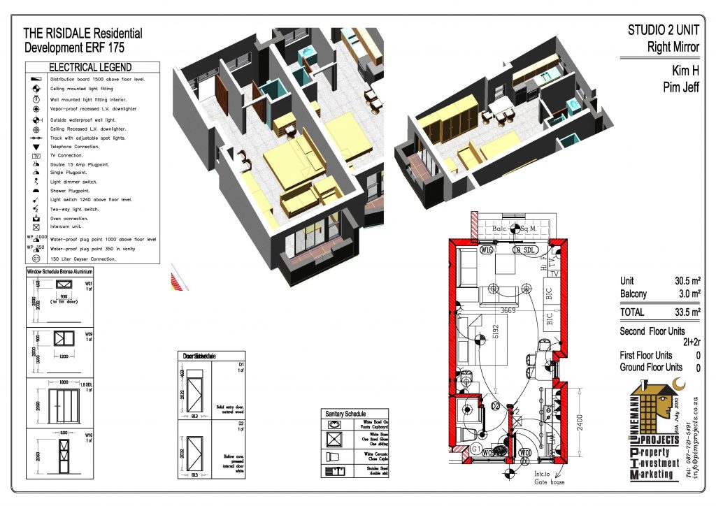 Unit Type and marketing brochure