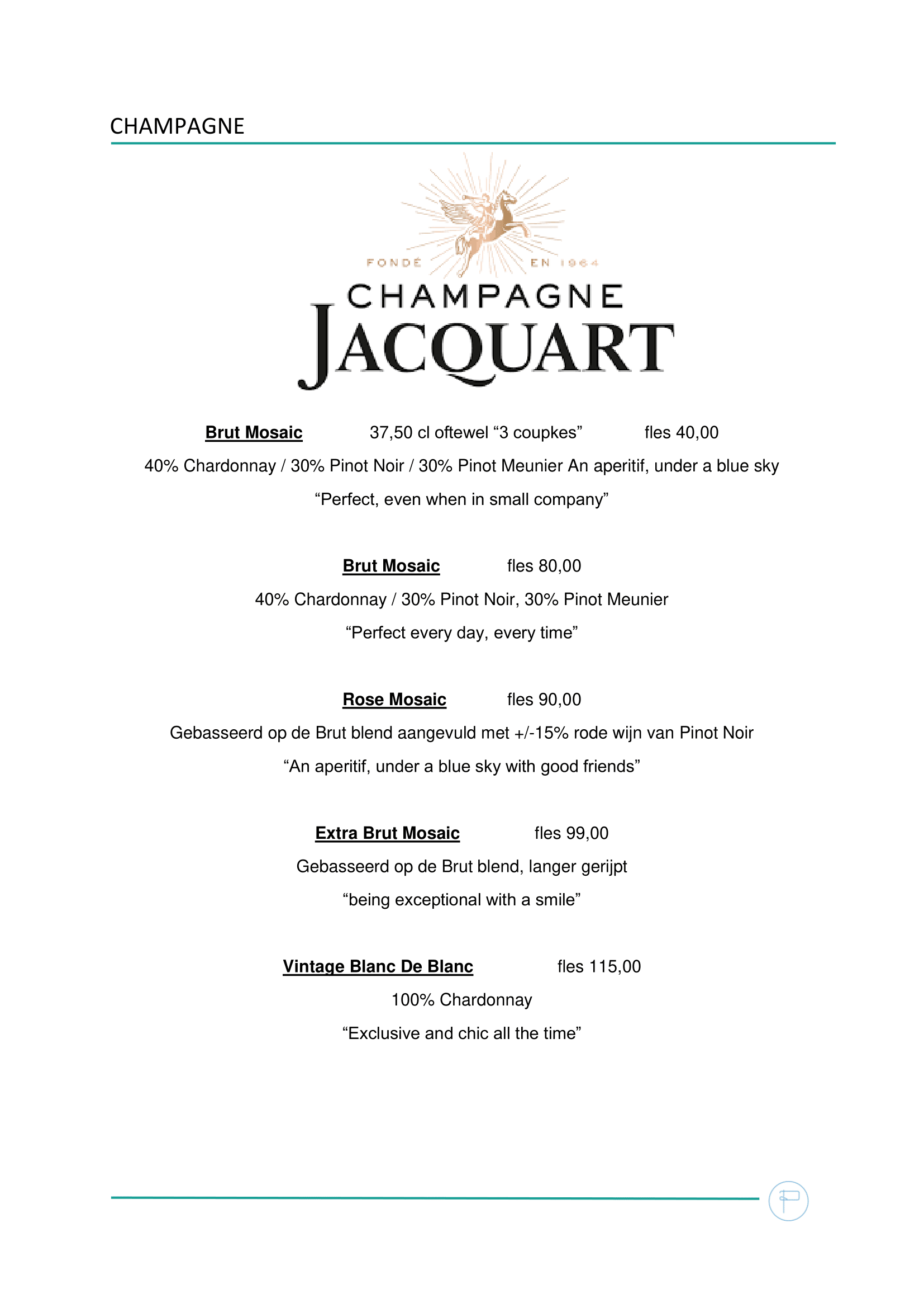 Plaasj food & drinks - Champagne