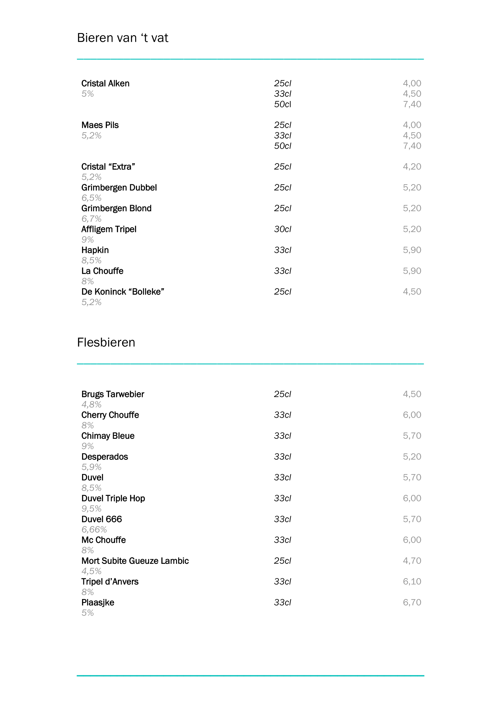 Plaasj food & drinks - Bieren