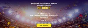 Unibet Free predictor promo pour la champions league