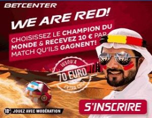 Betcenter We are Red s'inscrire