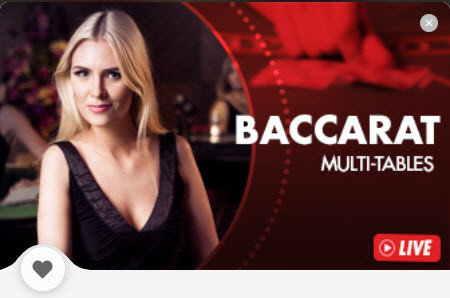 Live Baccarat online