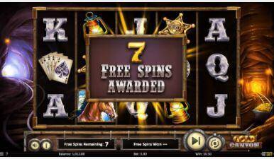 Gold canyon - free spins