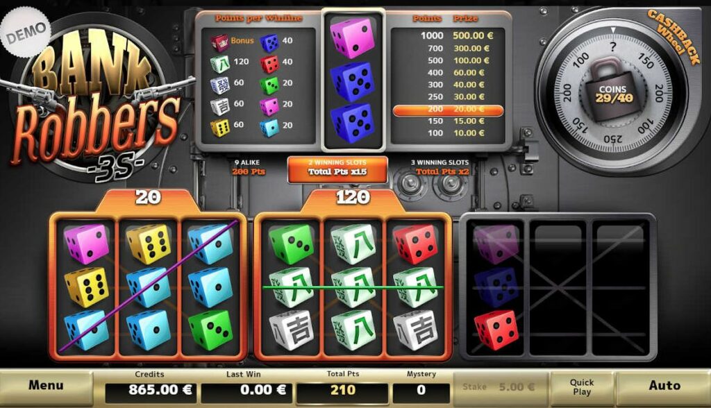 Jeux de casino Air Dice | Démo gratuite de Bank Robbers 3S 