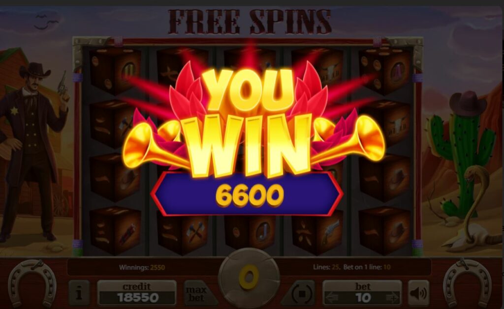 Guns'n Heat Dice - free spins win