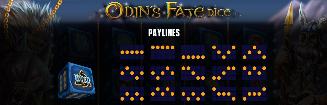 Odin's Fate Dice - Paylines