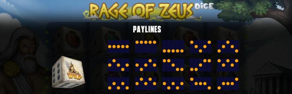 Rage of Zeus Dice - Paylines