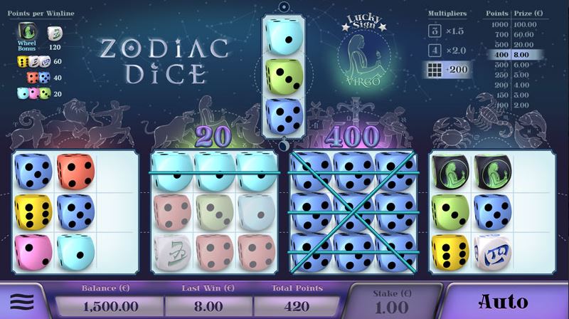 Jeux de casino Air Dice | Démo gratuite de Zodiac Dice | Wheel bonus